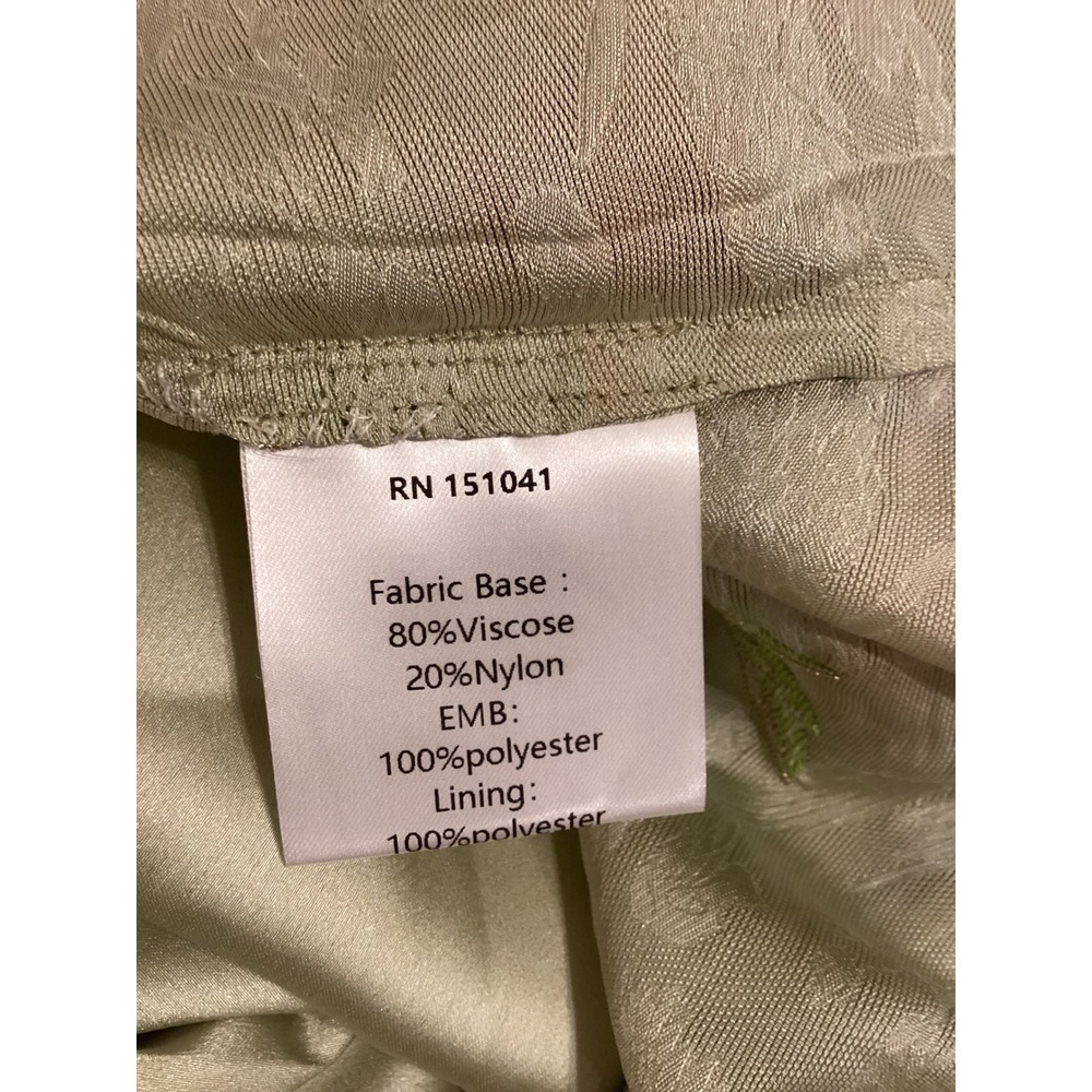Few Moda O.P.T One Pretty Time Green Floral Sequin Embellished Maxi Dress M - Picture 11 of 11